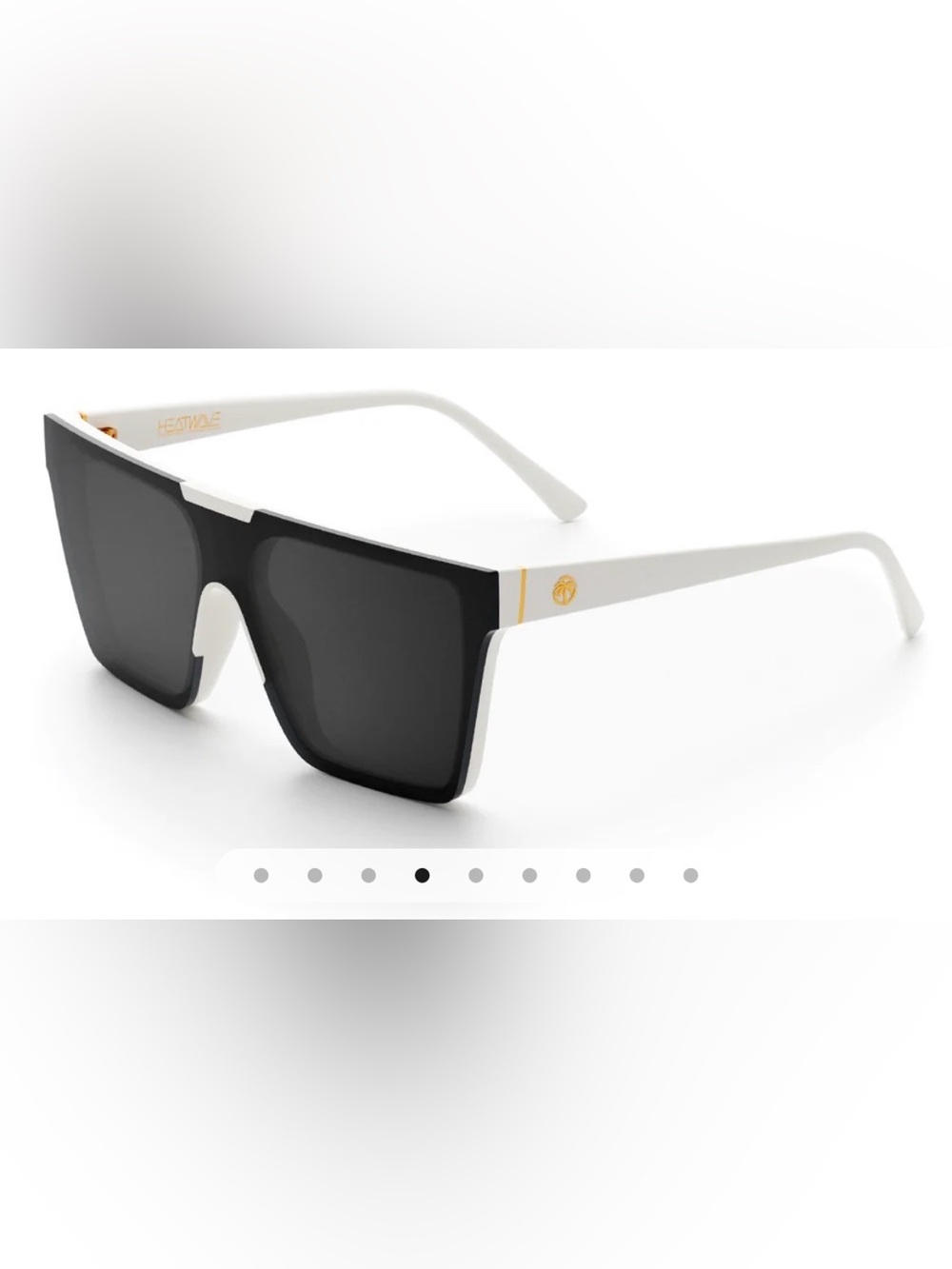 Women’s Heatwave White Frame Black Lens Sunglasses